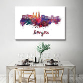 Painting by Numbers Norway Skyline Bergen